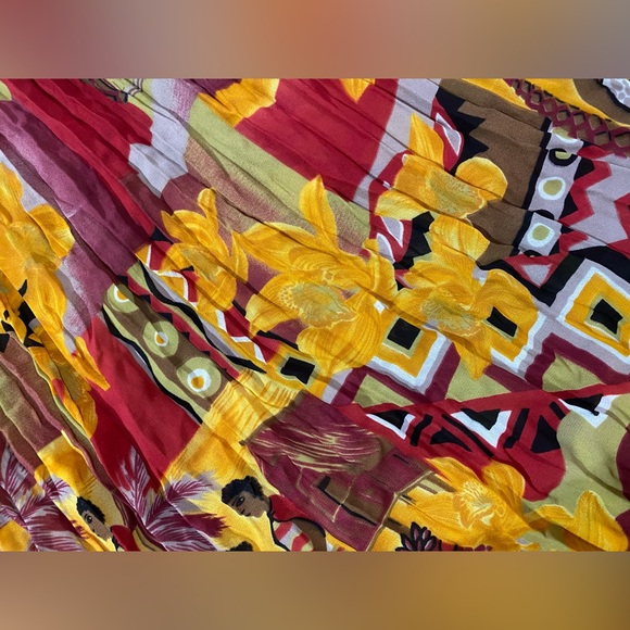 Vintage Acko International: Flowy, crinkled skirt - Picture 3 of 8